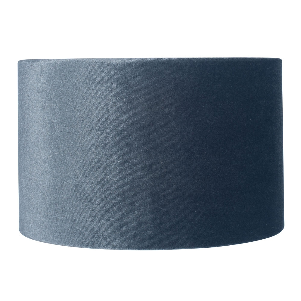 Velvet Drum Shade Grey